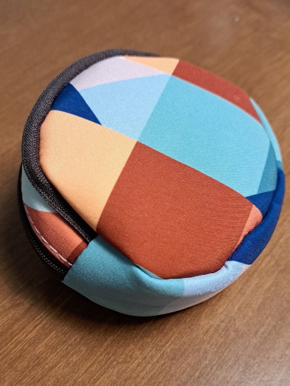Patchwork Cat Coin Purse - Blue & Peach NWOT - Picture 3 of 5